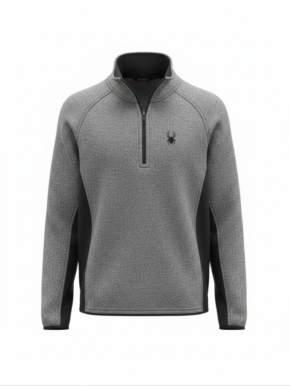Spyder Men's Gray and Black Quarter-Zip Pullover